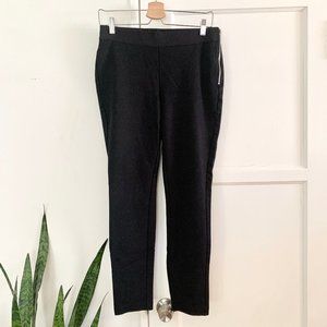 Gap Straight-Leg Black Leggings w/ Zipper Detail